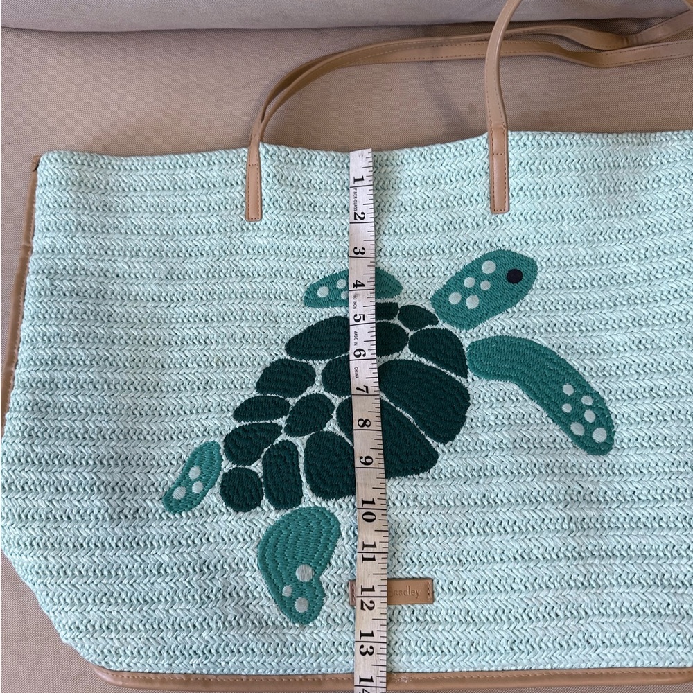 Vera Bradley Mint Green  Tote Bag with Turtle Design